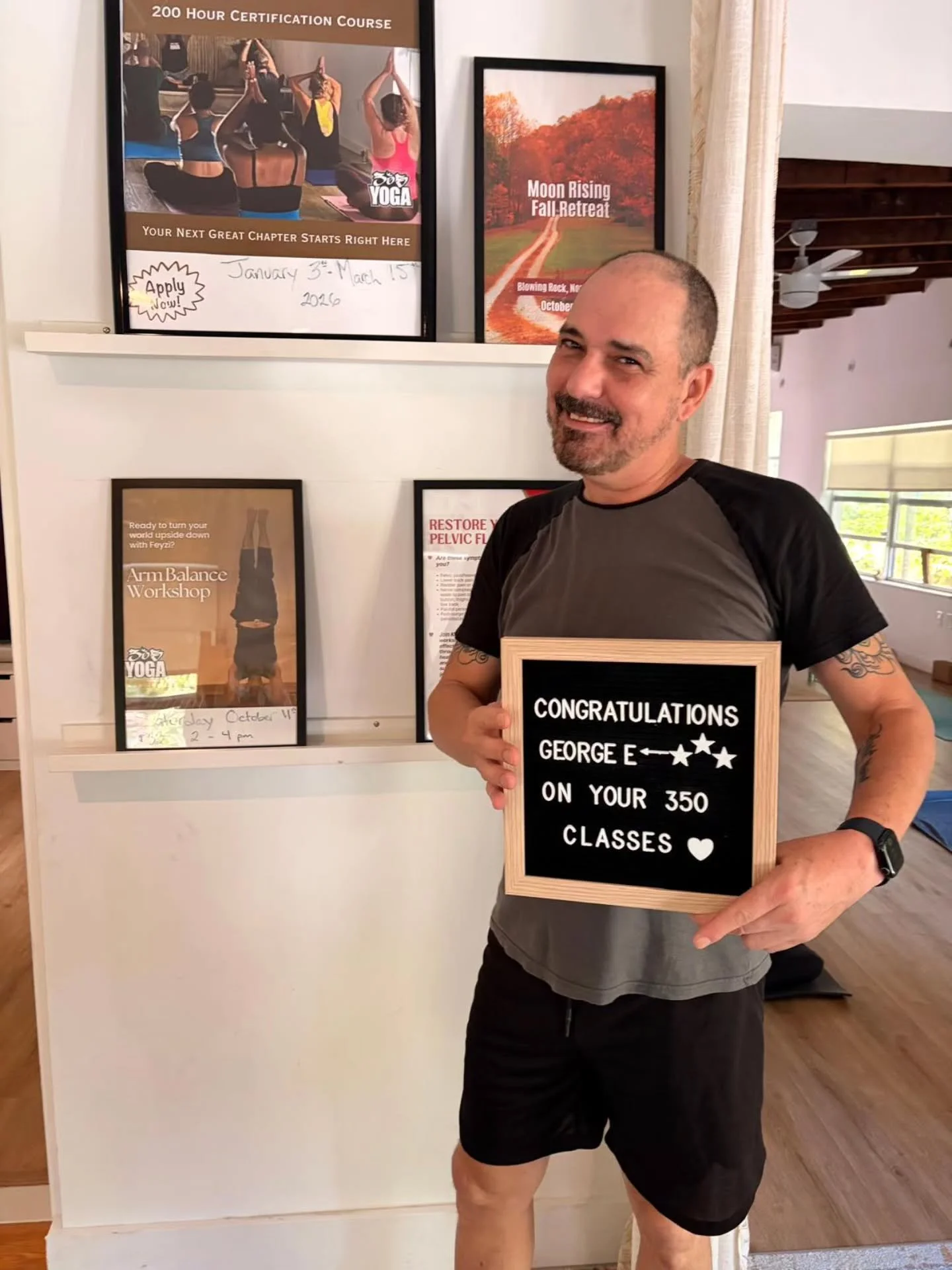 George Ellis, you’ve turned 350+ classes into a journey of inspiration at 305yoga! 💖 
.
.
Your dedication is a gift to us all. Watching you grow has been our joy. Cheers to your incredible spirit! 🥂
.
.
#YogaCommunity 
#HeartfeltGratitude 
#3