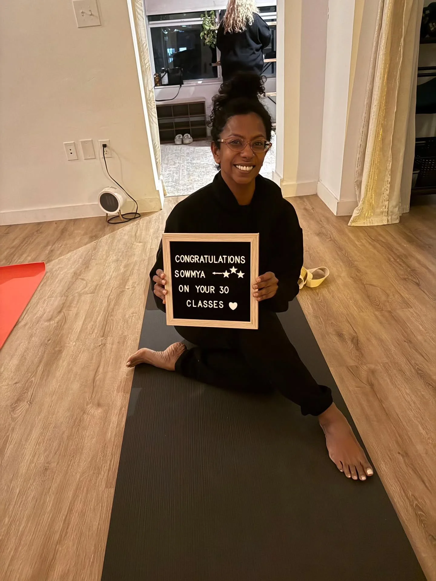 ✨ MILESTONE ALERT! 🎉 
.
.
Our amazing student Sowmya hit 30 CLASSES at 305yoga &ndash; and she&rsquo;s already gearing up for MORE! 💪
.
.
So grateful for your dedication, passion and the incredible energy you bring to every session. Here&rsquo;s to