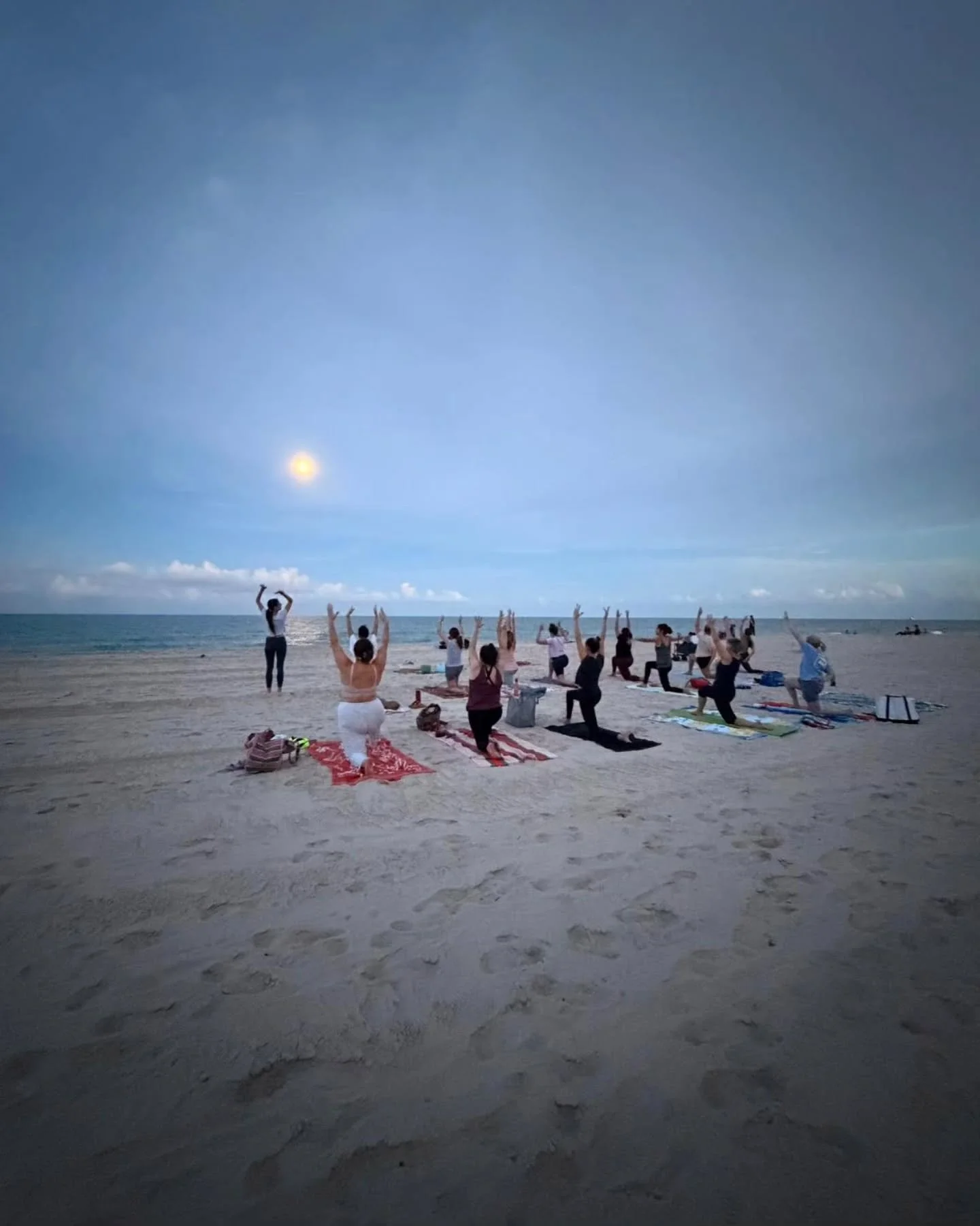 🌕✨ FULL MOON BEACH YOGA THIS SATURDAY!
.
.
Join us under the glowing January full moon for a magical practice on the sand with Diana @here2behuman108 &mdash; this Saturday, January 31! 🌊🧘&zwj;♀️
.
.
Let the rhythm of the waves and the moon&rsquo;s