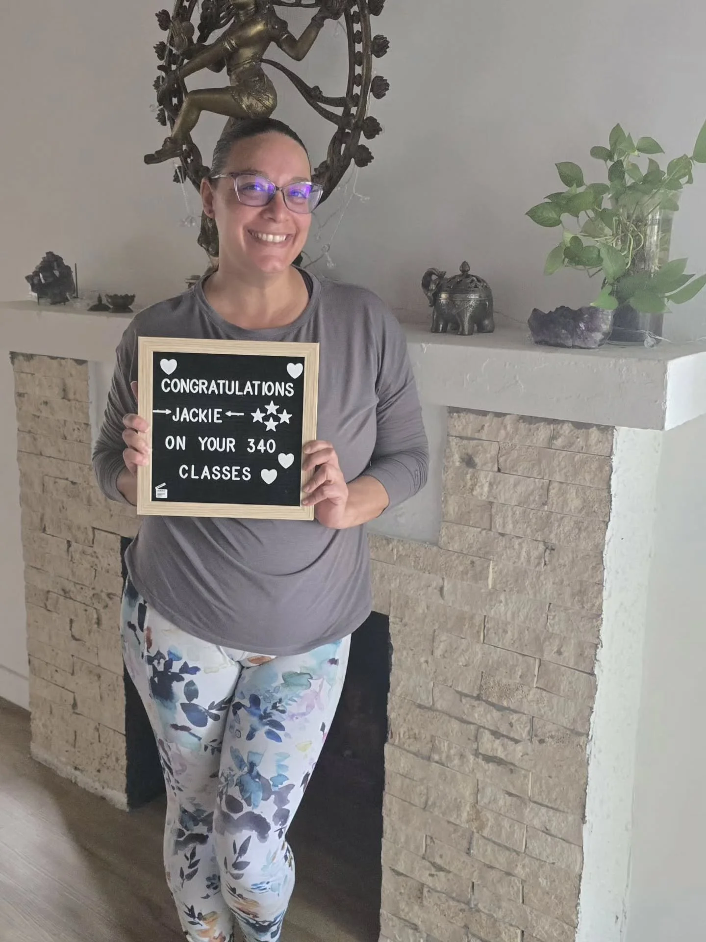 ❤️✨ CELEBRATING OUR AMAZING JACKIE!
.
.
340+ classes since we reopened post-COVID in late 2021 &mdash; and she&rsquo;s been with us for years before that too! 🧘&zwj;♀️
.
.
That&rsquo;s so much love and dedication rolled into every practice. Way to g