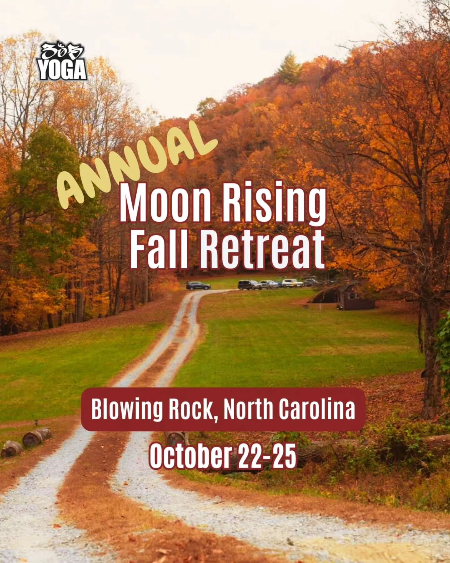 ✨ 5th Annual Moon Rising Retreat &ndash; Where Fall Magic Comes Alive! 🍂🌕

Escape to the stunning mountains of North Carolina and immerse yourself in autumn&rsquo;s vibrant glow! 
.
.
Indulge in fresh farm-to-table meals and flow through yoga with 