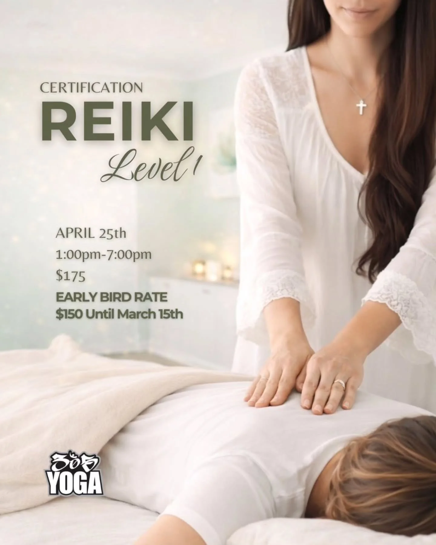 Reiki Level 1 Enrollment Opens. Ready to awaken your body's natural healing ability? ✨ 
.
.
Our Usui Traditional Reiki Level One Certification is your perfect entry into energy healing. Learn to restore balance and support healing for yourself and ot