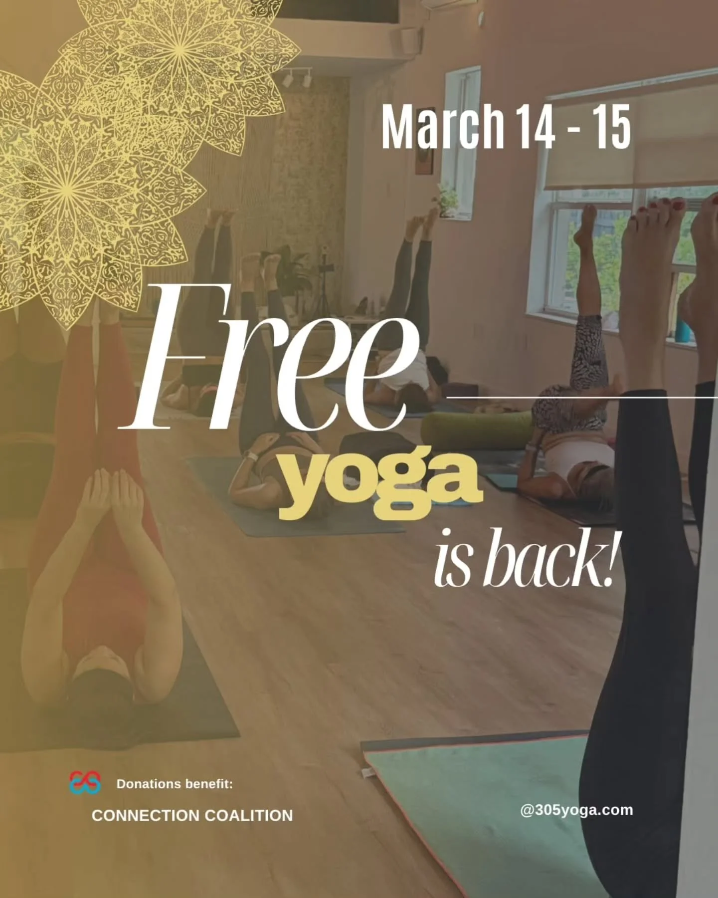 ✨ FREE Yoga is Back! ✨
.
.
We&rsquo;re so excited to share that our FREE community yoga sessions are returning &mdash; every breath and every movement will help support something meaningful.
.
.
While the class is free to attend, heartfelt donations 