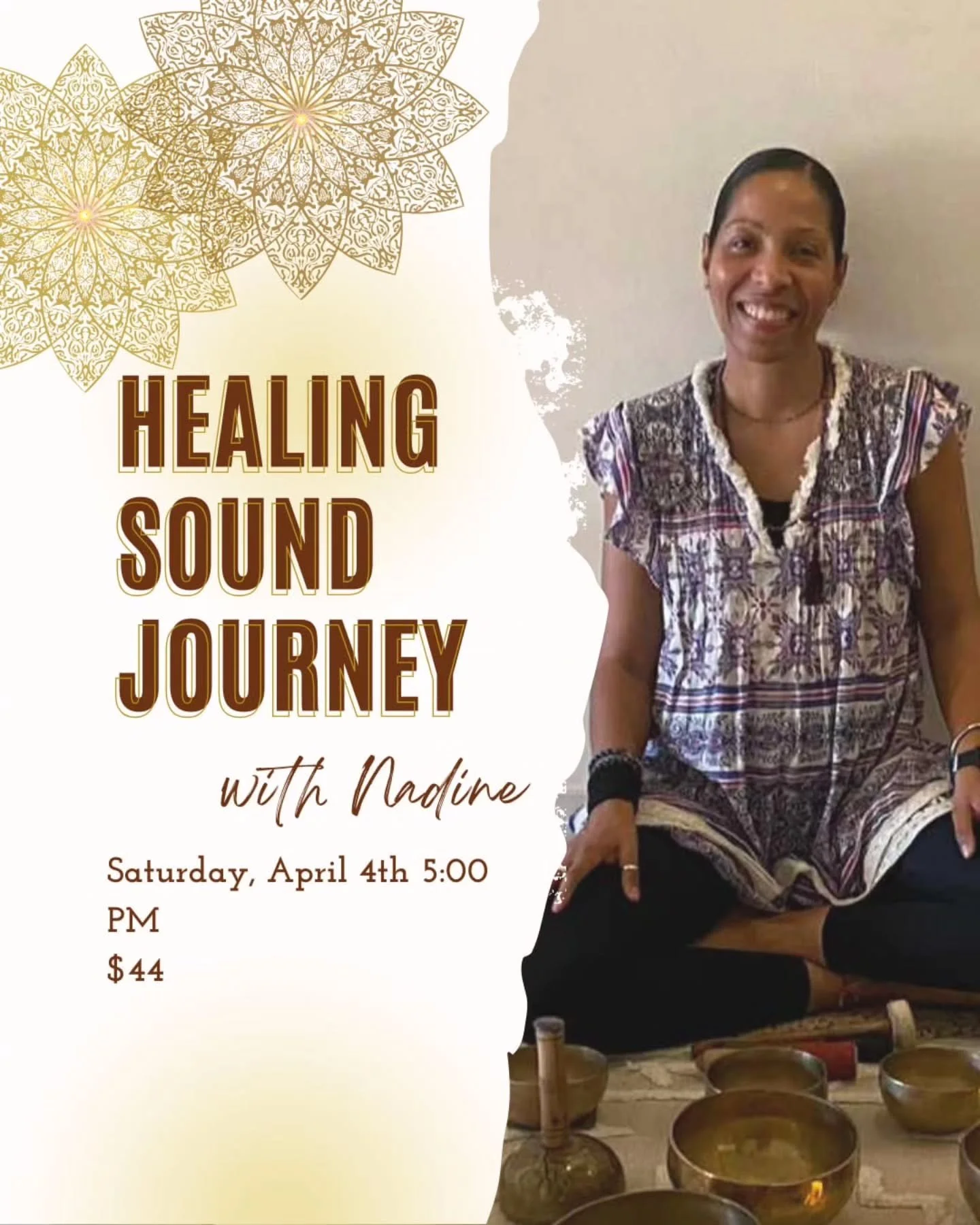 Let yourself be carried by sound. ✨
.
.
Join Nadine for a mystical Healing Sound Journey &mdash; an evening designed to calm the mind, relax the body, and guide you into a deep meditative state through the power of sound vibration.
.
.
Sound baths he