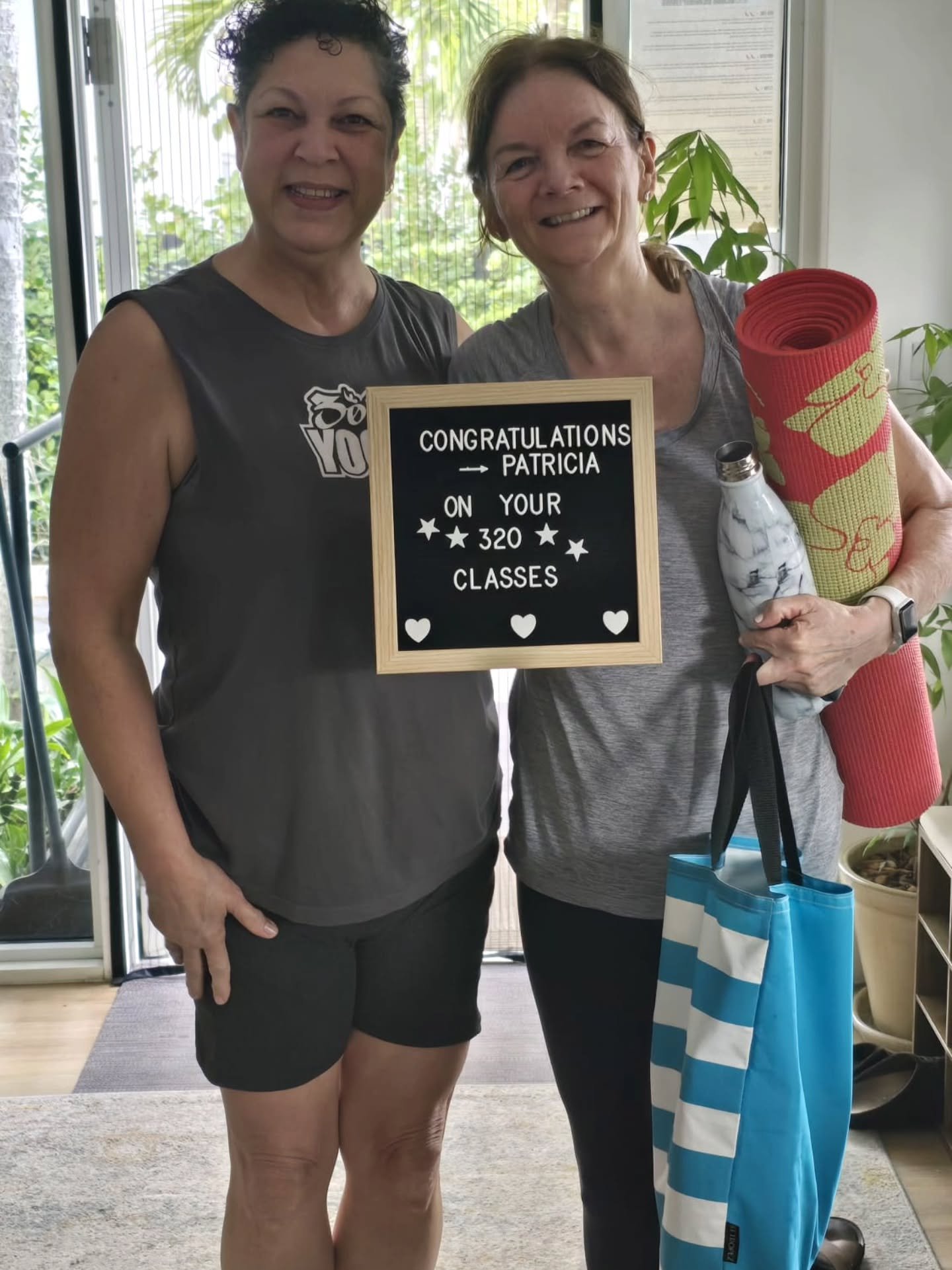 320 classes and counting &mdash; and the energy keeps rising ✨
.
.
Celebrating another beautiful milestone with our amazing member, Pat 💛 Your consistency, dedication, and heart have become such a special part of the 305 Yoga community. 
.
.
Showing