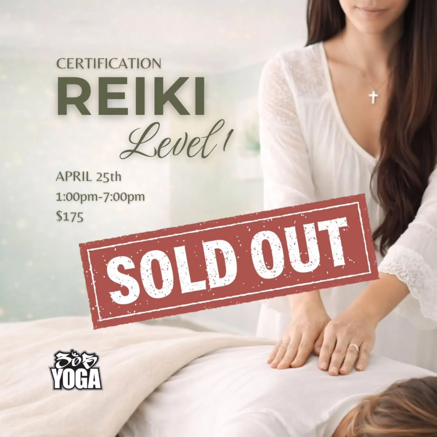 SOLD OUT!!! Join our waitlist. 💫 USUI TRADITIONAL REIKI LEVEL ONE CERTIFICATION 💫
.
.
This beautiful introduction to Reiki invites you to discover the ancient art of channeling universal life energy for self-healing and wellness. 
.
.
Our Usui Trad
