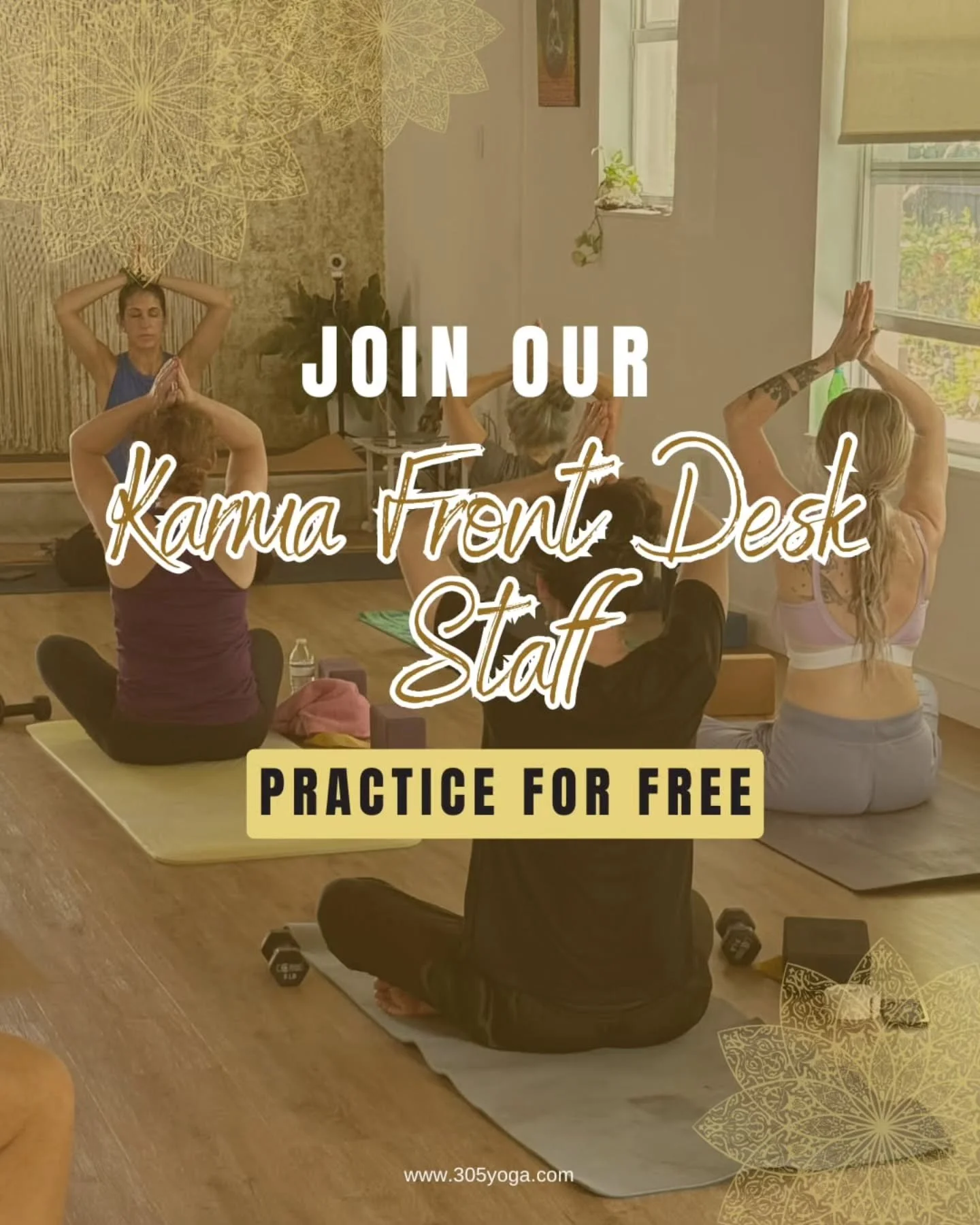 📢✨ WE ARE LOOKING FOR KARMA FRONT DESK STAFF! ✨📢
.
.
Love @305yoga and want to be part of our amazing ohana? This is a work exchange (karma) position where you trade your time &amp; good energy for awesome perks! 🤍
.
.
What you&rsquo;ll do:
💛 Be 