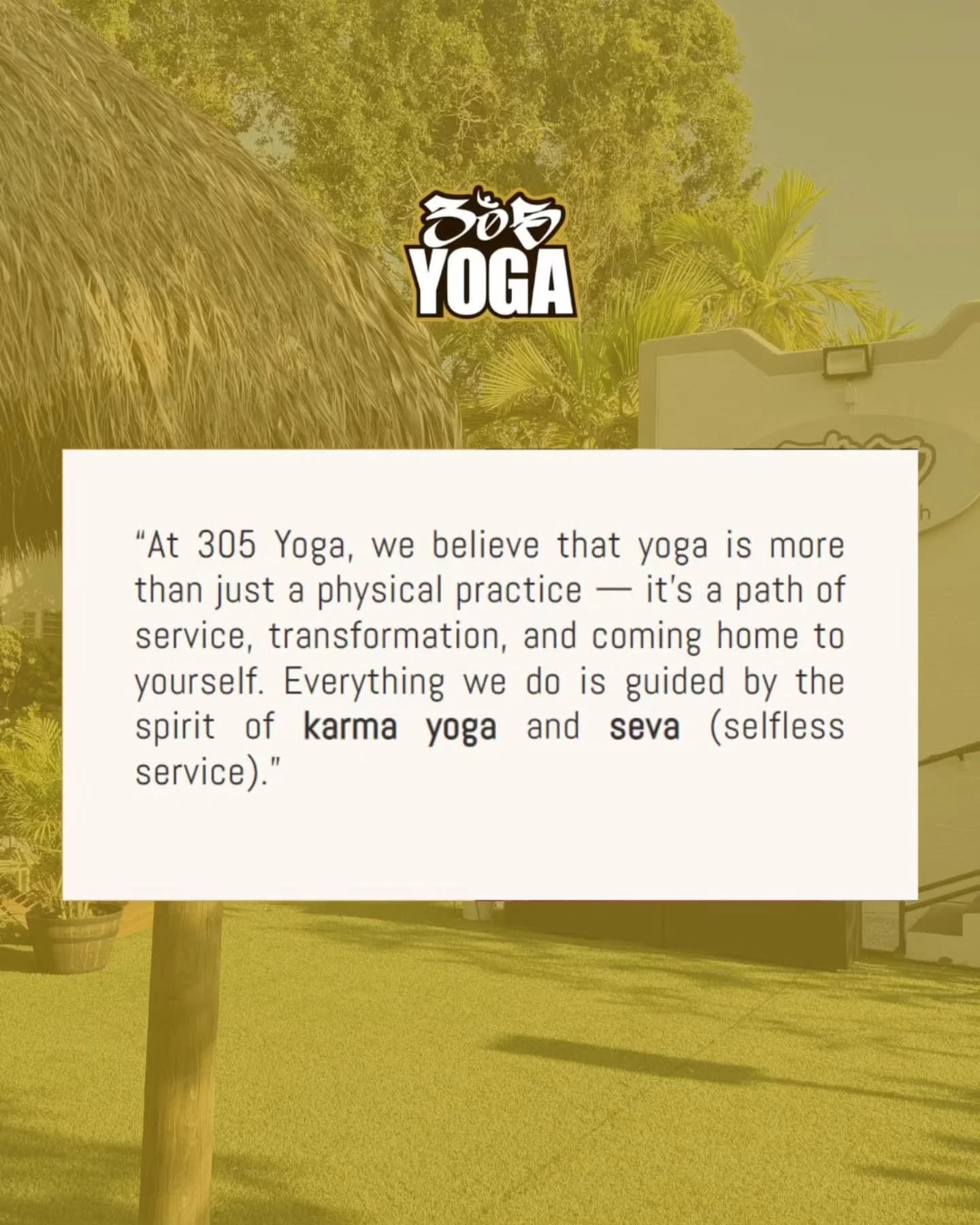 Yoga is more than physical practice &mdash; it&rsquo;s a path of service, transformation, and coming home to yourself.
.
.
Rooted in karma yoga and seva, everything we do lives by the spirit of selfless service. We grow not just by moving our bodies,