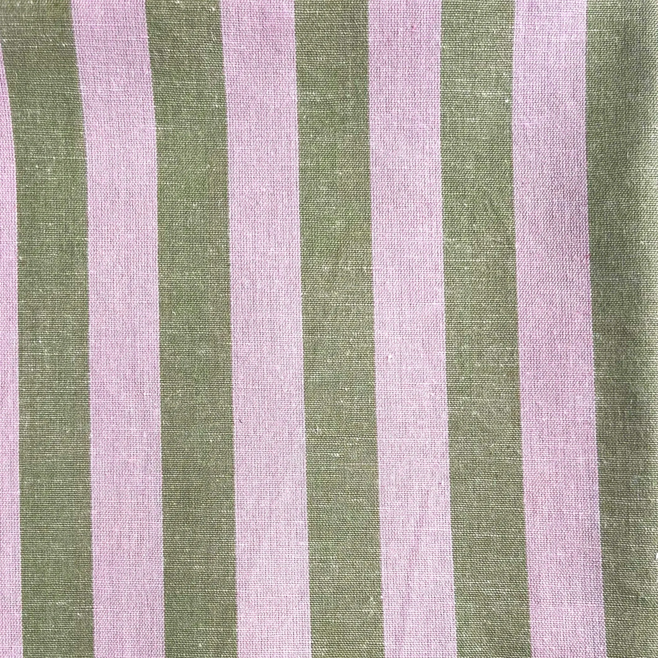 1.Lilac & Sage linen stripe
