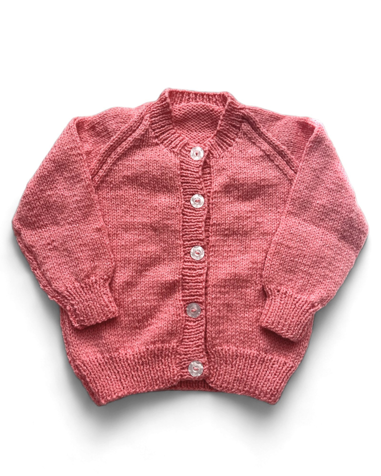 Personalised Pink hand knitted cardigan 2-3 Years