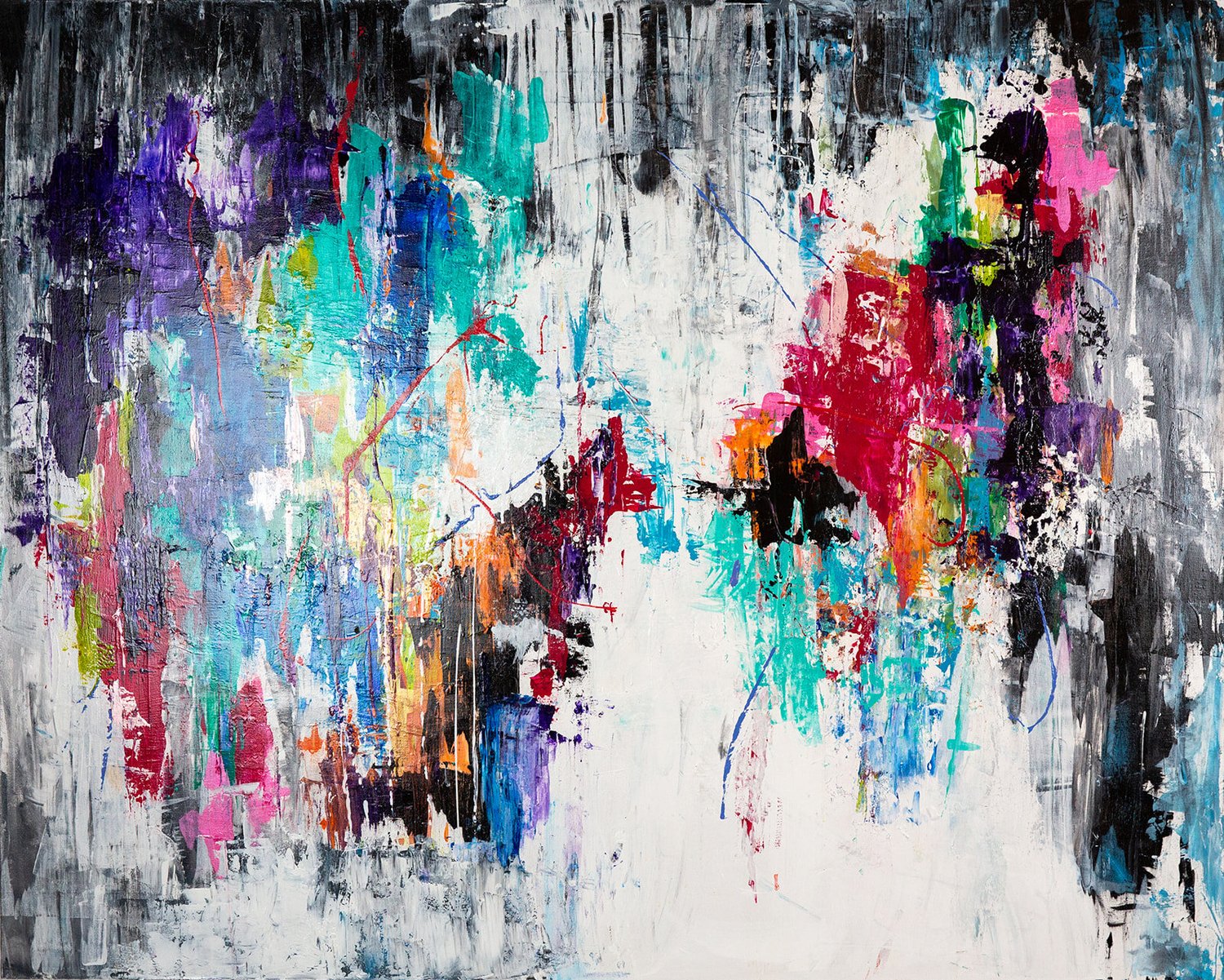 One Night In Tokyo 48x60 Original Piece The Red Contemporary Fine Art One Night In Tokyo 48x60 Original Piece The Red Contemporary Fine Art