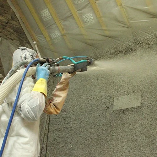 Automated Hempcrete Install using customized EuroMair® Projection System - Telford, PA