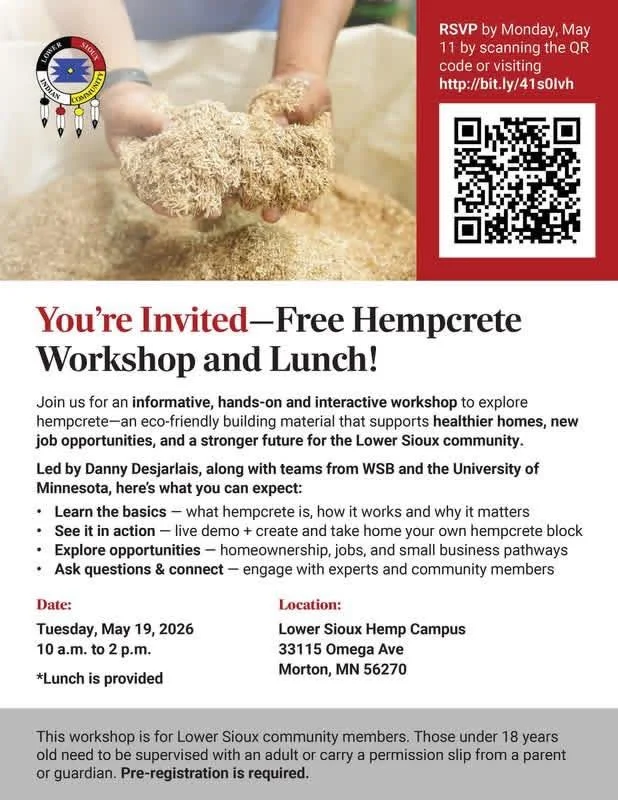 Free Hempcrete Workshop and Lunch, Morton MN