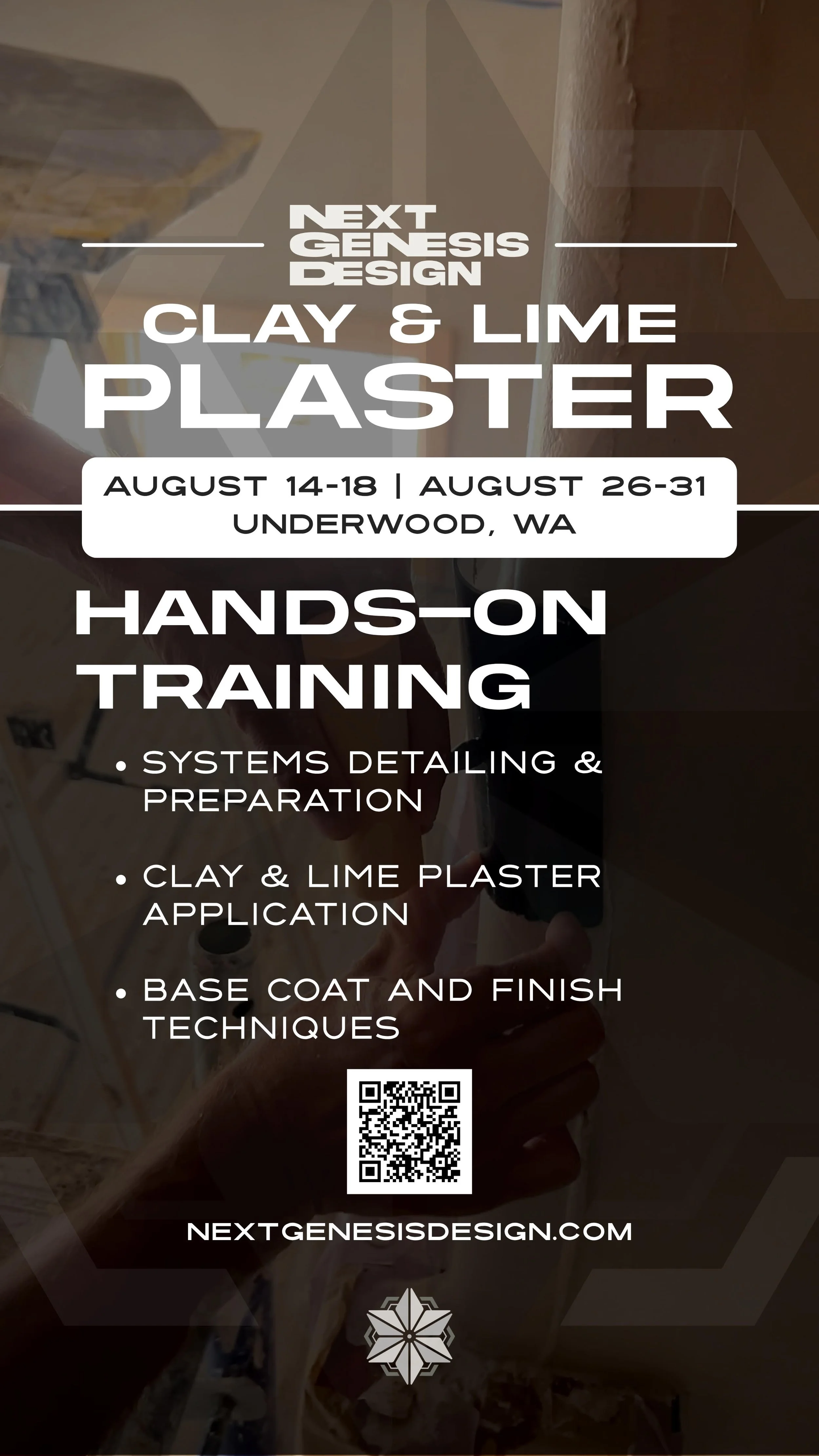 Clay and Lime Plaster Training Underwood, WA