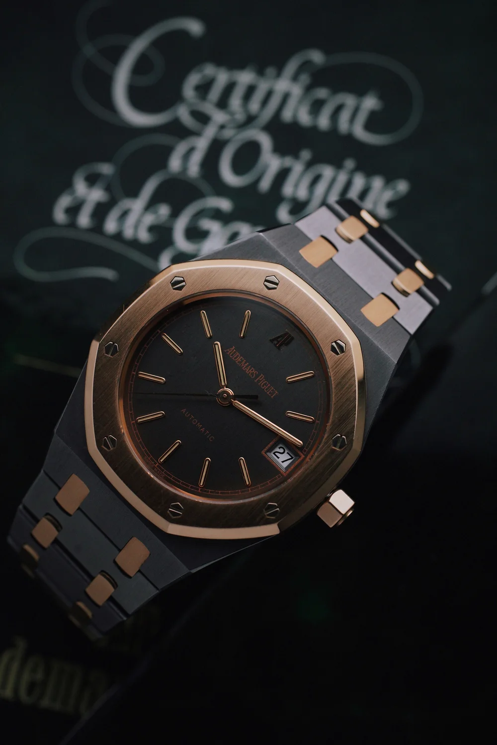 Cadran Audemars Piguet Royal Oak En Tantale Pour Boîtier Or Rose Ref 14790 - Rare Occasion