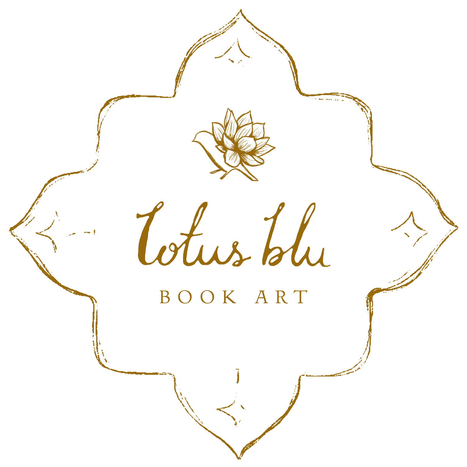 Lotus Blu Bookbinding Logo ochre.png