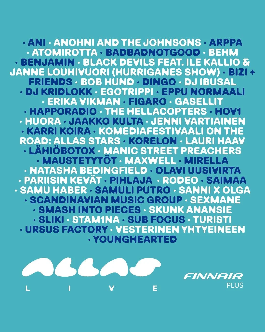 Two more days until it's time to kick off the @allaslive season for this year! 🎉 Really happy to join the ranks of the team again this year on the production side to bring 55 shows to the stage with some of the best Finnish and international acts! T