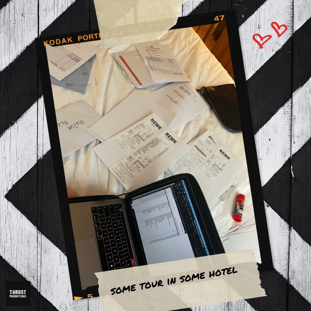 Throwback to some hotel room in some city at some time, when it was time to do some paper work on receipts, float and log it to the ledger. Having the receipts in order is super important and the more regular you work on it the better! 🧾 Having all 