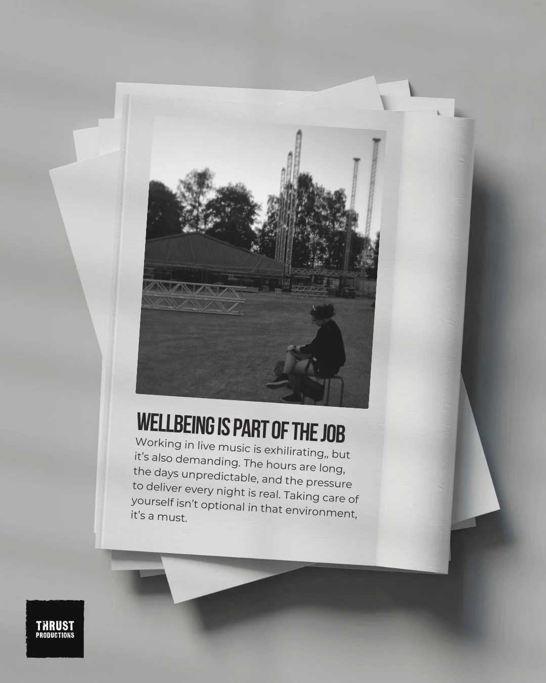 Working in live music is absolutely wonderful, but it&rsquo;s also demanding. The hours are long, the days unpredictable, and the pressure to deliver every night is real. Taking care of mental health isn&rsquo;t optional. It&rsquo;s a must. Whether i