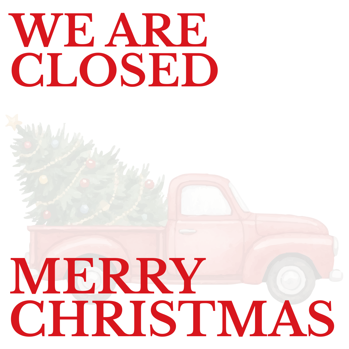 Office is Closed. Merry Christmas!