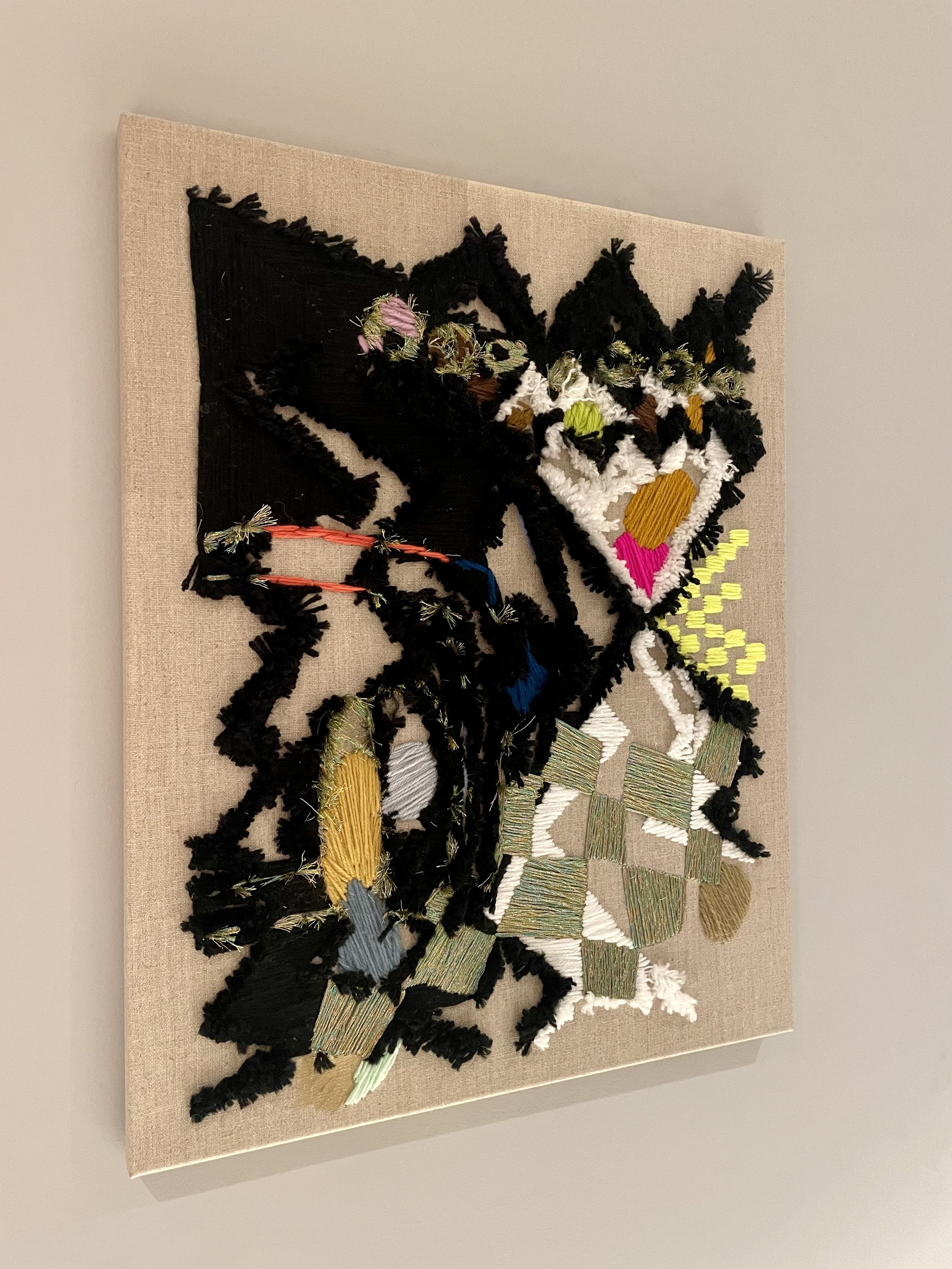 Contemporary Art, Abstract Expressionism, Mixed Media, Art and Parenthood, Colour Theory, Artistic Process, Play and Creativity, Autobiographical Art, Visual Language, Sculpture-Painting Hybrid