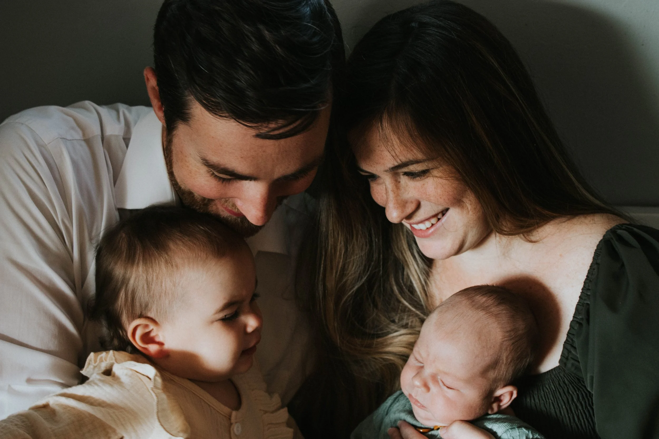 in home newborn session, newborn family photos, Tampa area newborn photographer