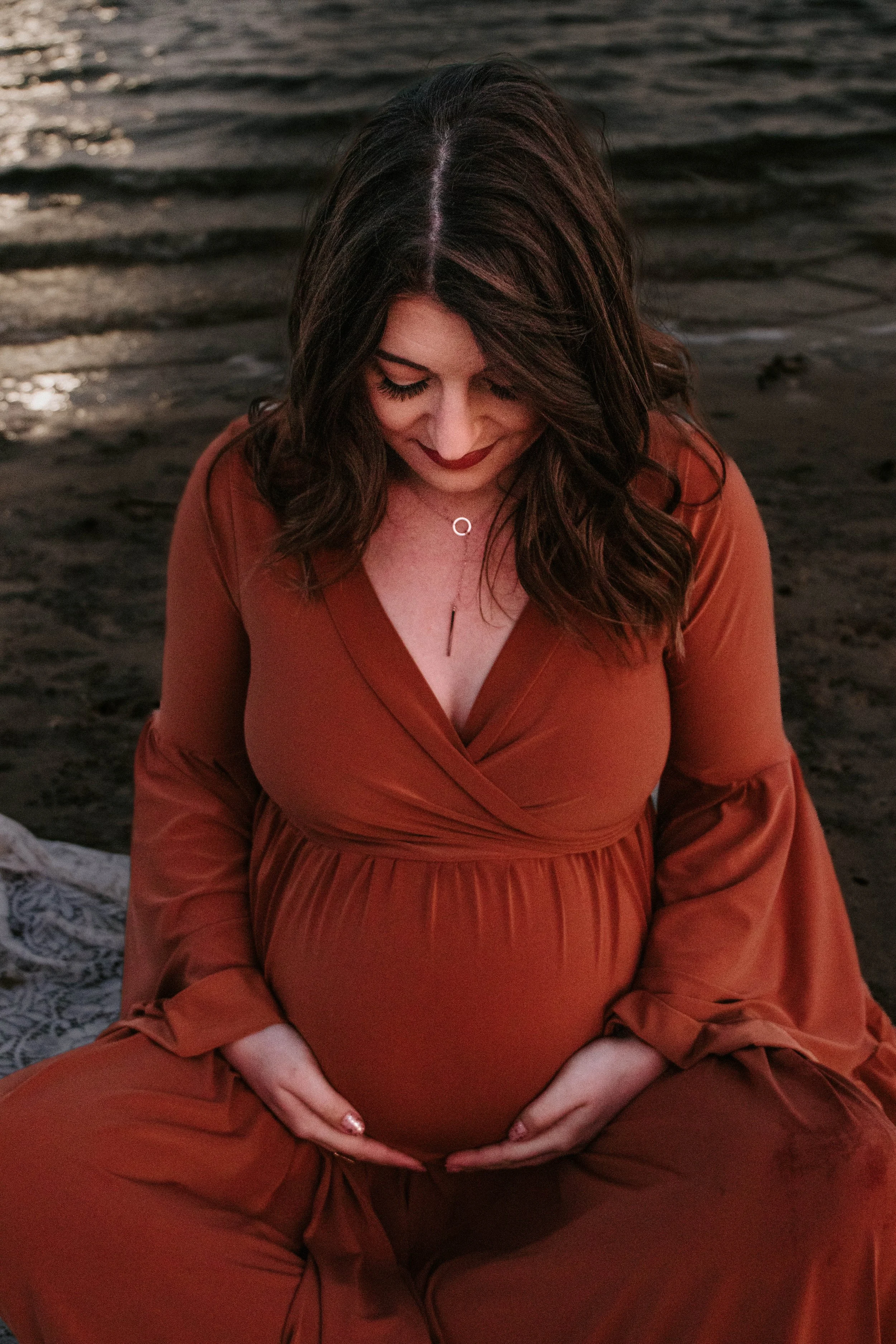beach maternity photography, high quality maternity portraits