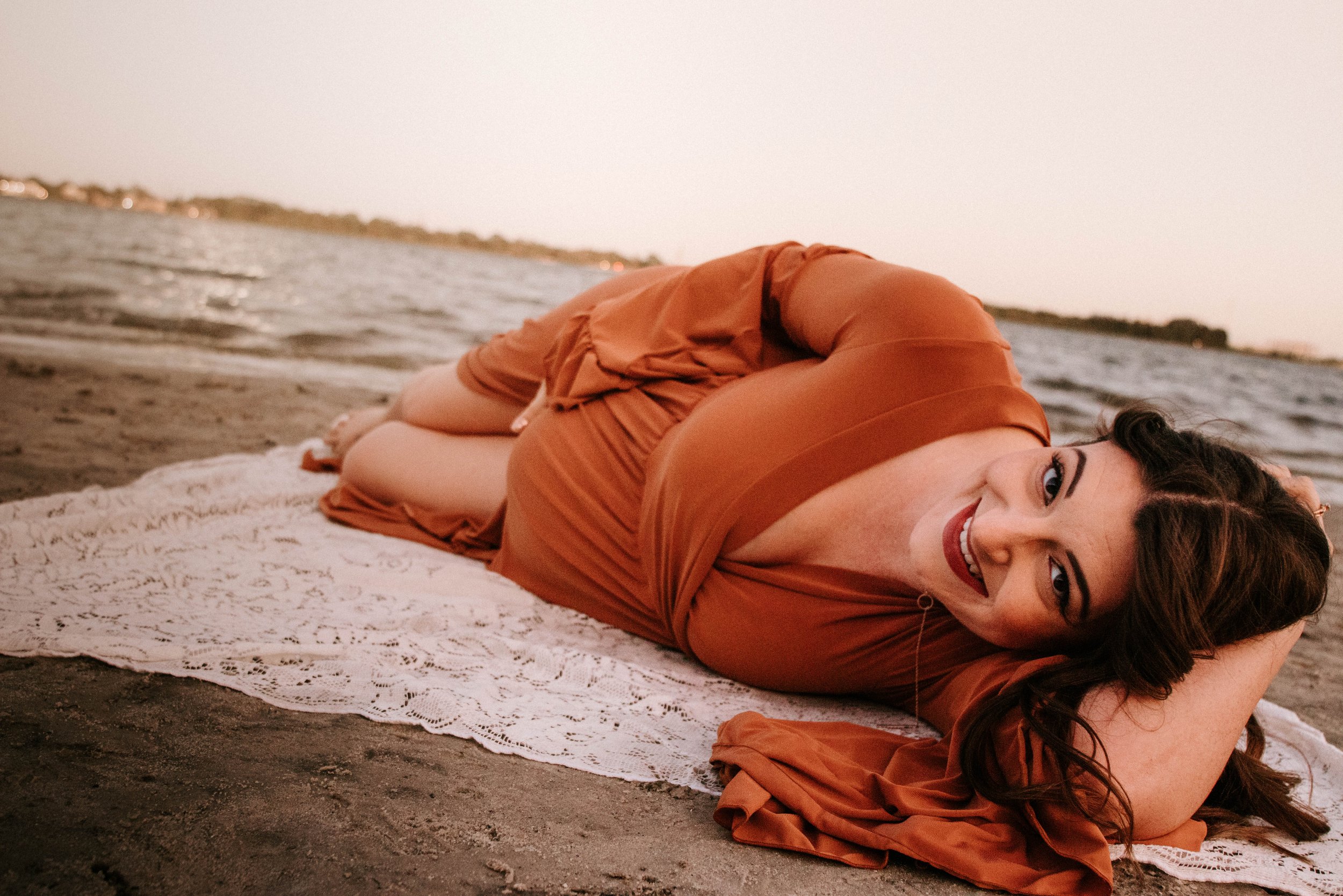 beach maternity session, Tampa Bay, Dark and moody photography