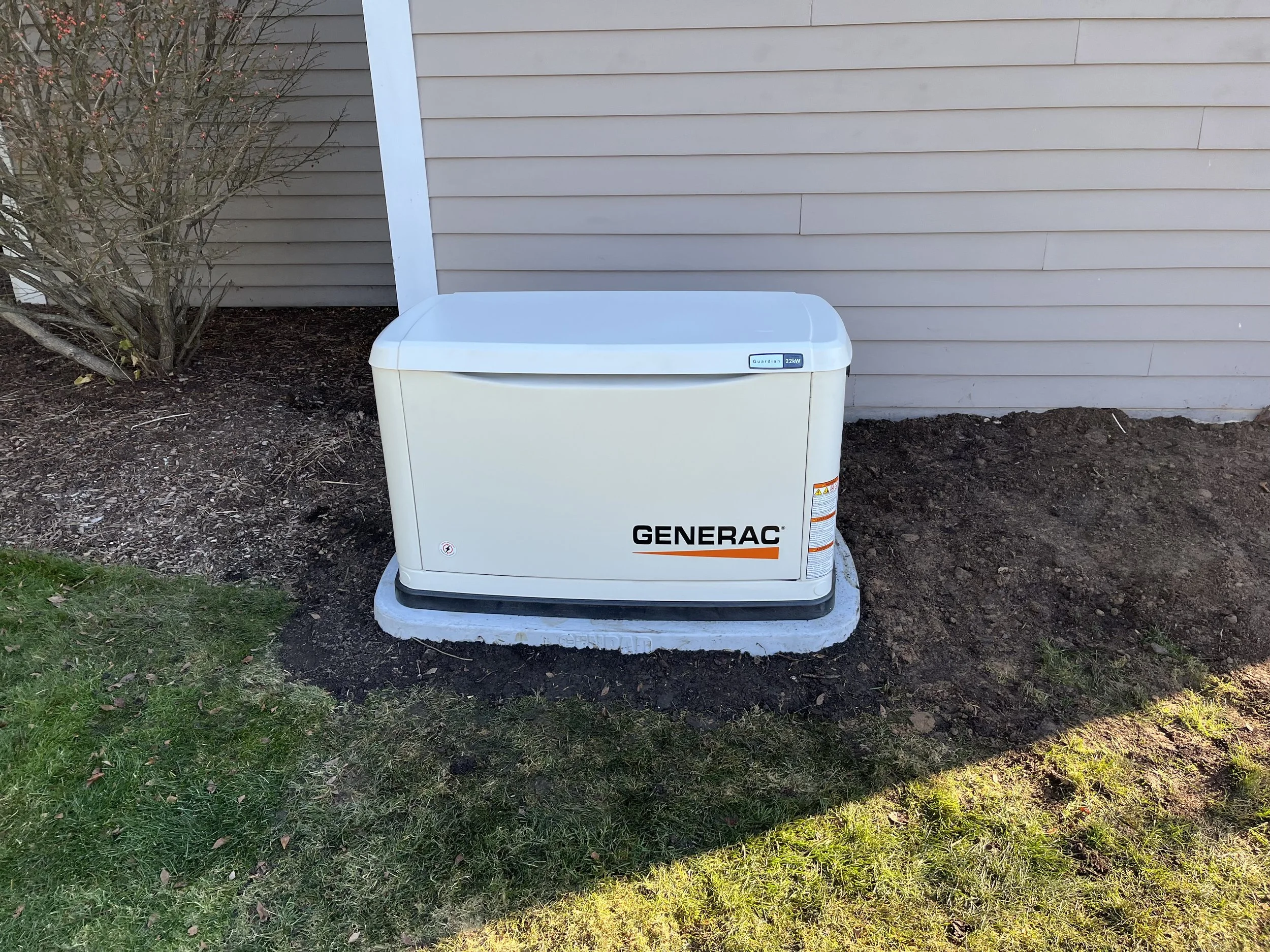 A Generac generator installed by the team of expert electricians at Tri-Star Electric in Wayne County, New York.