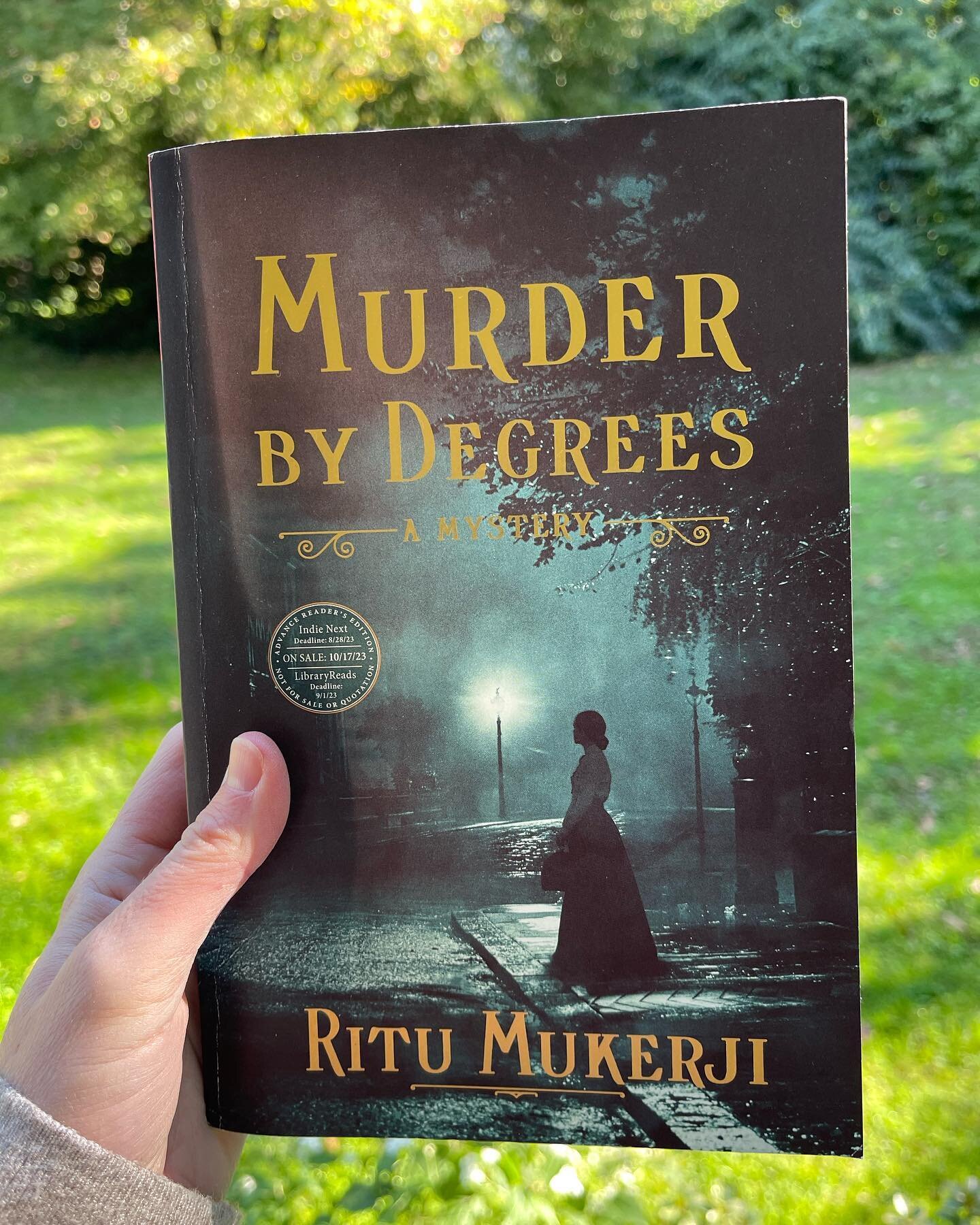 Can&rsquo;t wait to talk with @ritumukerji about her debut this Wednesday at @headhousebooks!! MURDER BY DEGREES comes out tomorrow, and it&rsquo;s such a fun, atmospheric mystery.  Ritu&rsquo;s depiction of nineteenth-century Philadelphia is so vivi