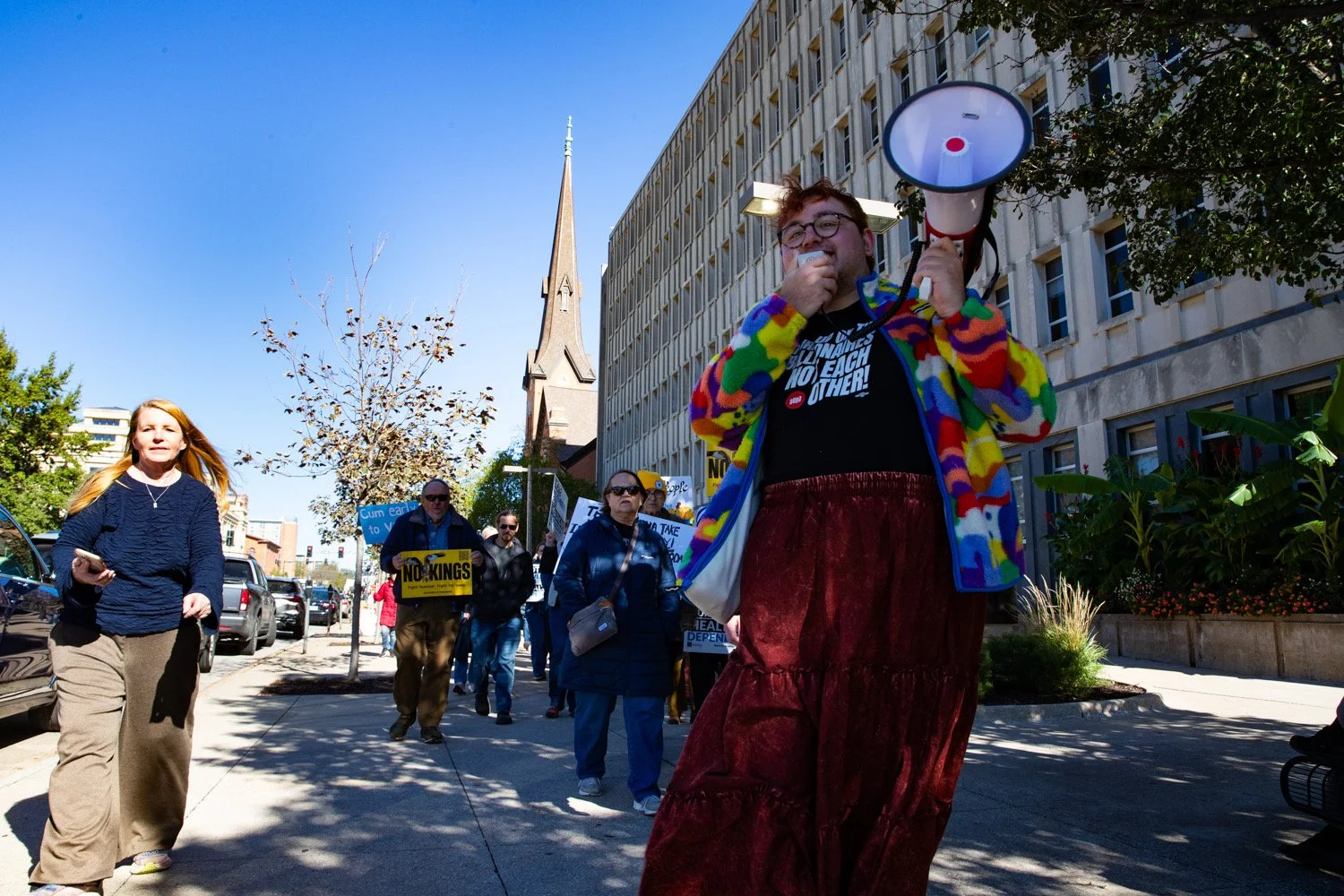 No Kings, Vote Early. Iowa City October 2026. Photo by Clara Jarecke, The Daily Iowan