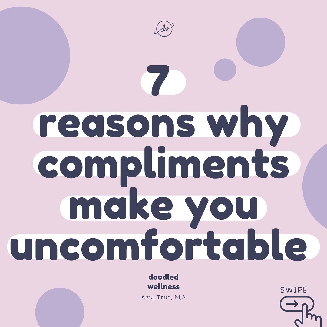 When I first started dating my partner, I would grunt when he complimented me &hellip;. 🫣🫠 like actually make a grunting noise because I didn&rsquo;t know what to say. ⁣
⁣
Prior to that, I used to: ⁣
⁣
✨ automatically try to compliment someone back