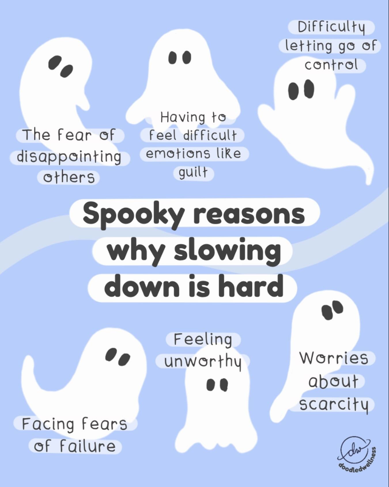 Some of the spooky ghosts that came up for me when I took my social media break. Ultimately the break made me a more intentional and happier human being because it helped me work on these fears.⁣
⁣
 So I&rsquo;m inviting you to audit your life. What 