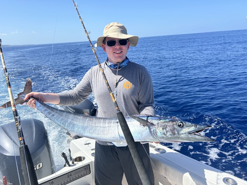 Pesca de wahoo en alta mar en Puerto Rico