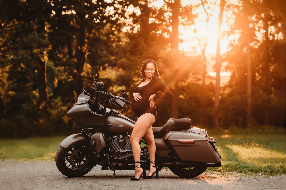 A Harley Davidson Maternity Shoot - Fairfield County, CT Photography —  Stefanie Cole Photography | Connecticut's Leading Family Photographer