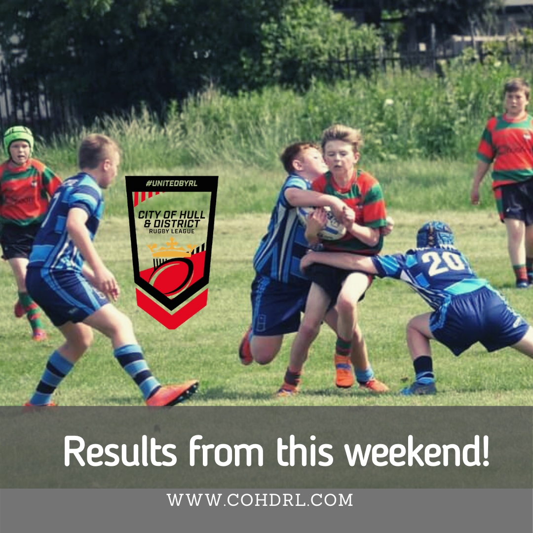 COHDRL YOUTH RUGBY RESULTS! — CITY OF HULL and DISTRICT RUGBY LEAGUE
