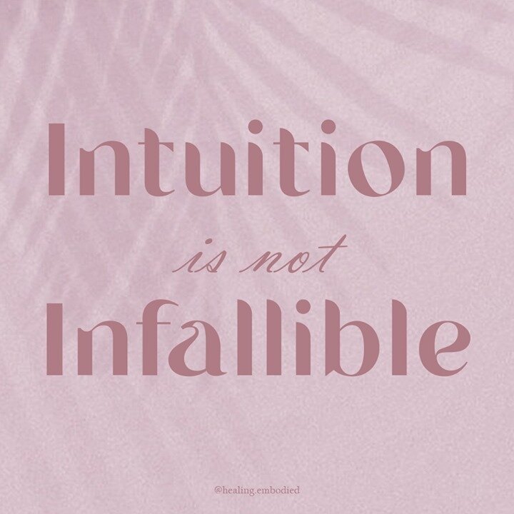 Did you just freak out when you read that? Or did you have a sigh of relief?🤔We sometimes seem to have this notion in our culture that your intuition is infallible. Our intuition is often referred to as a gut feeling or instinct. I think that what i