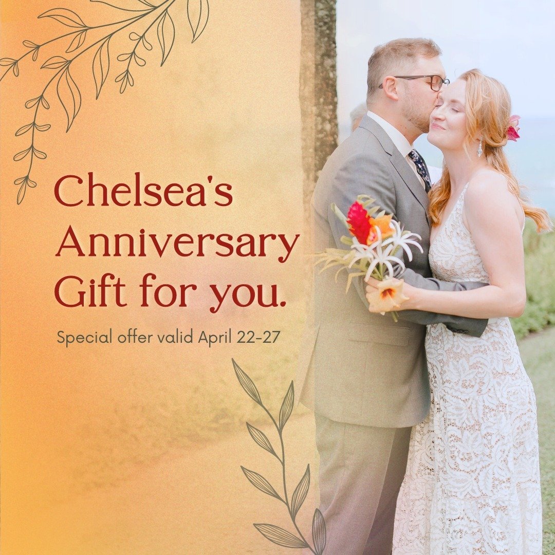 This week we are celebrating Chelsea's Wedding Anniversary with a special gift for you.

All week long (til midnight April 27) we are offering those who sign up for the Trust In Love program, a FREE &quot;Relationship Rewire&quot; session with Sarah 