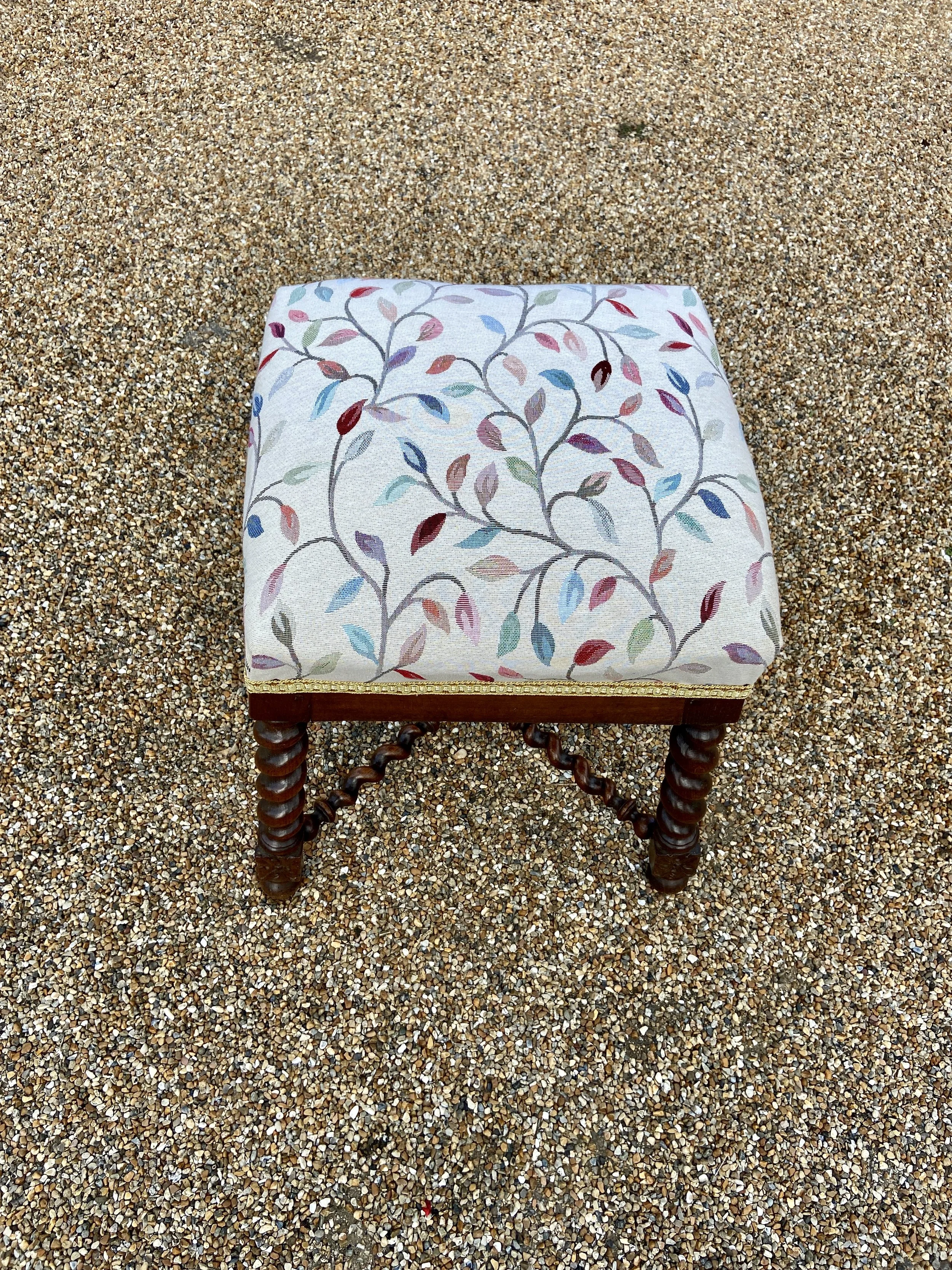 19th century French oak dressing stool