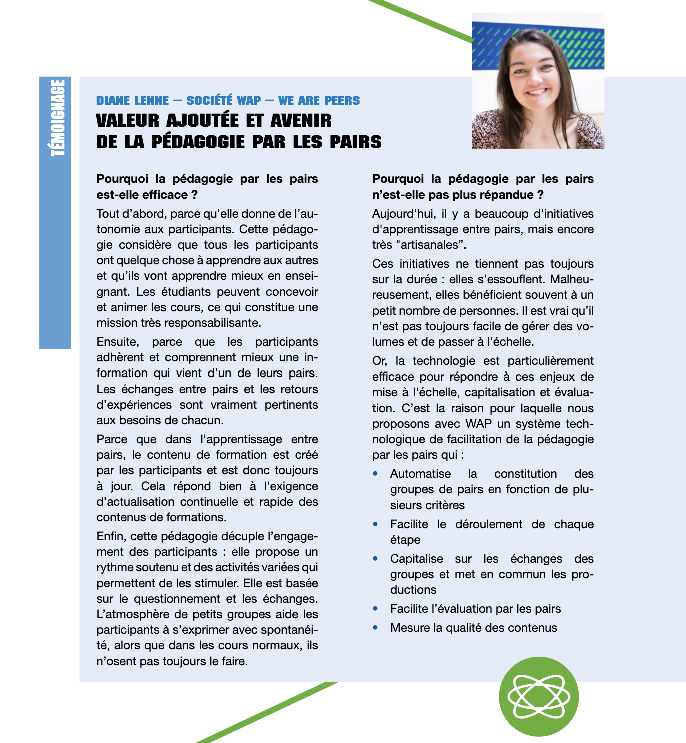 Valeur ajoutée et avenir de la pédagogie par les pairs dans le livre blanc de la CGE ! 