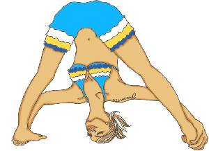 Dandayamana Bibhaktapada Paschimotthanasana - Standing Separate leg Stretching Pose