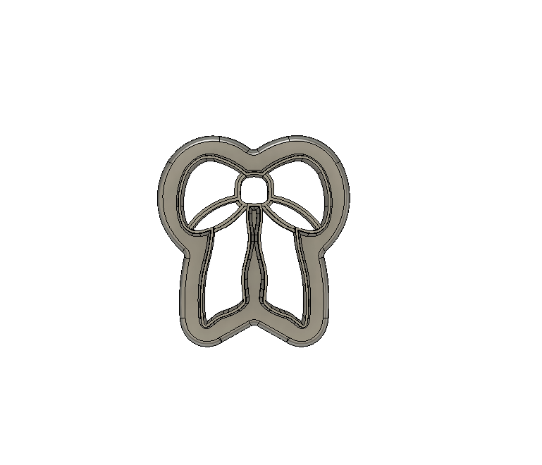 Long Wavy Bow Digital STL File