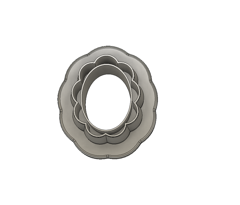 Bubbly Oval Charm STL File