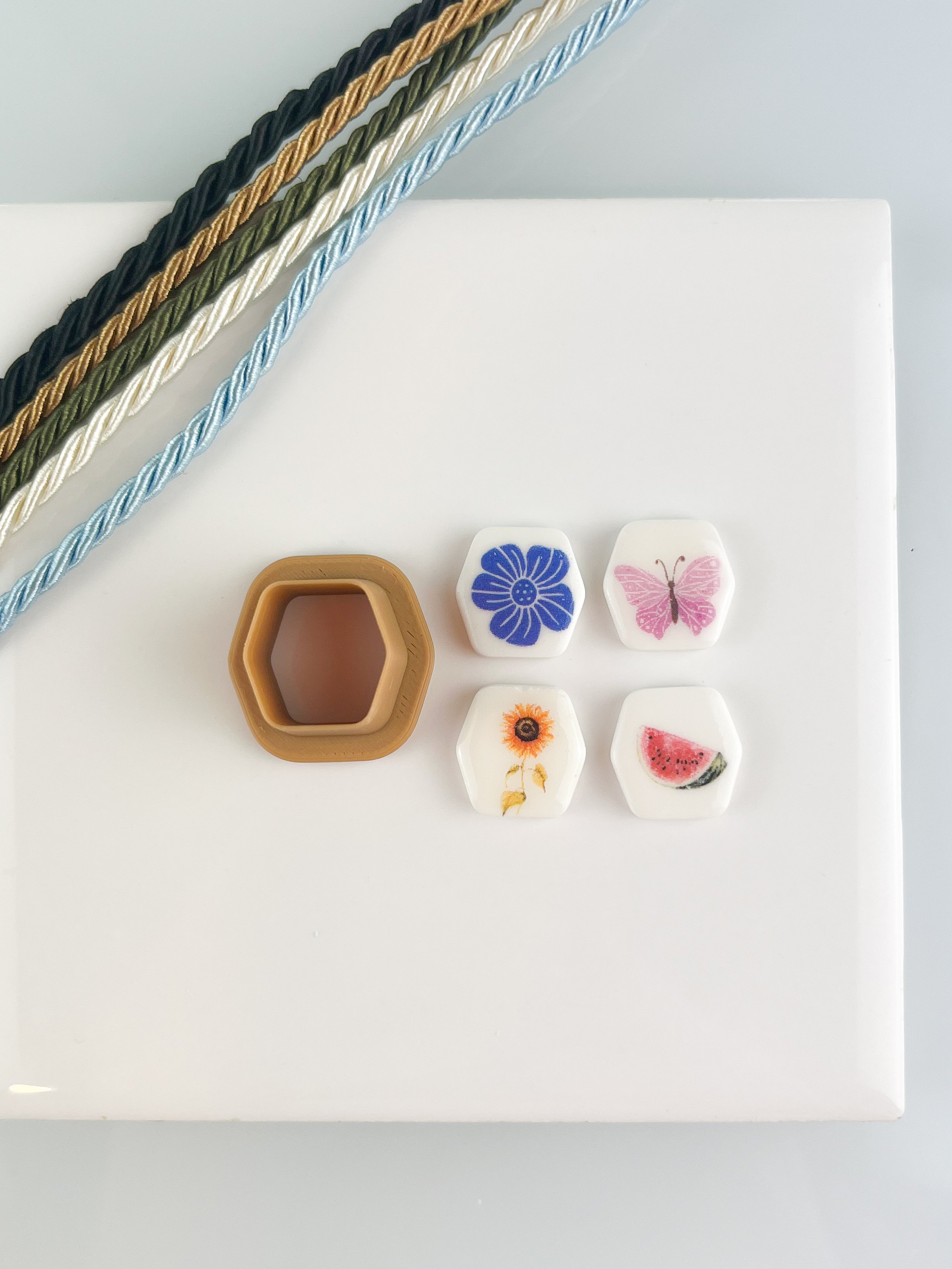 Hexagon - Necklace Charm