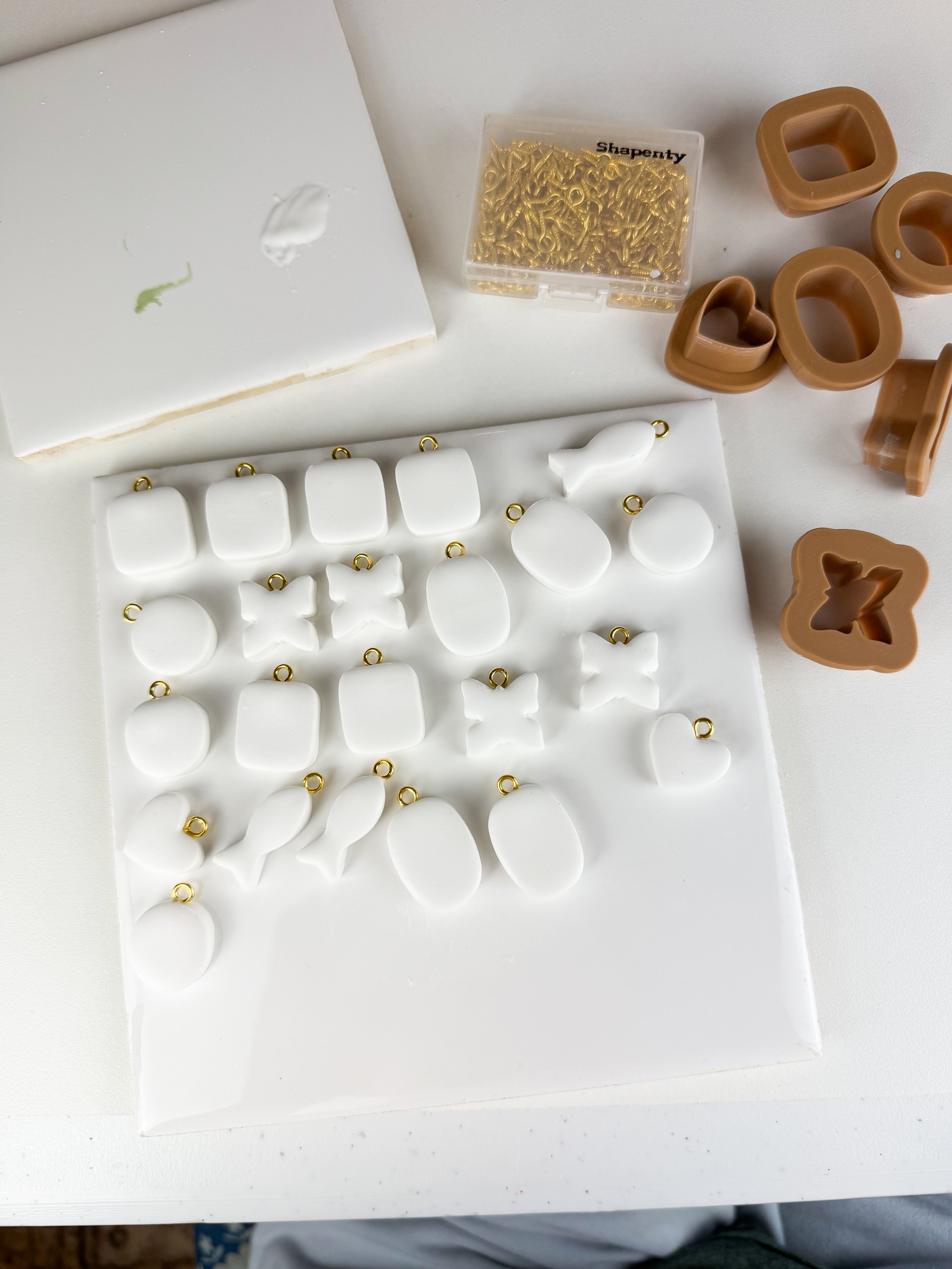 White Charm Pendants - Blank