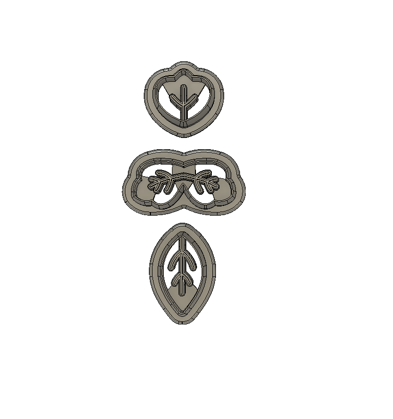 Triple Leaf Drop STL File