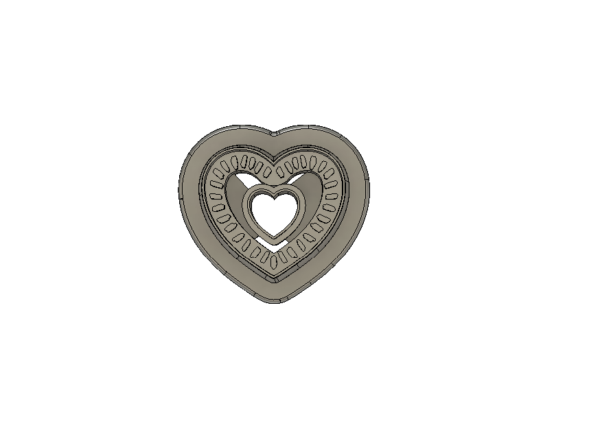 Boho Lines Heart Digital STL File