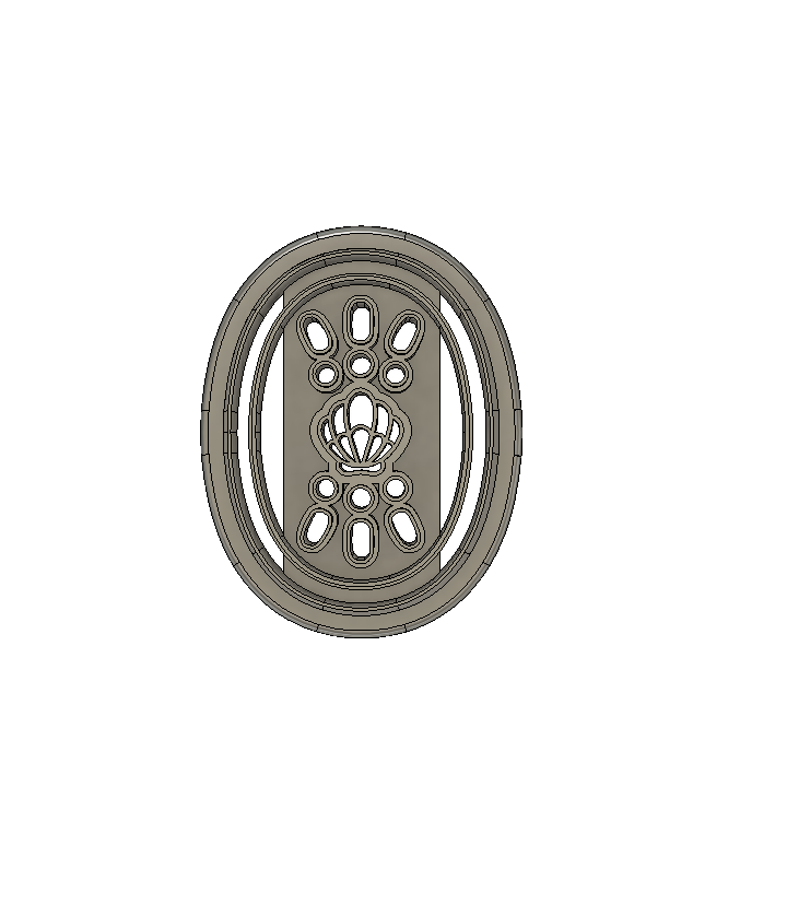 Boho Shell Oval STL File