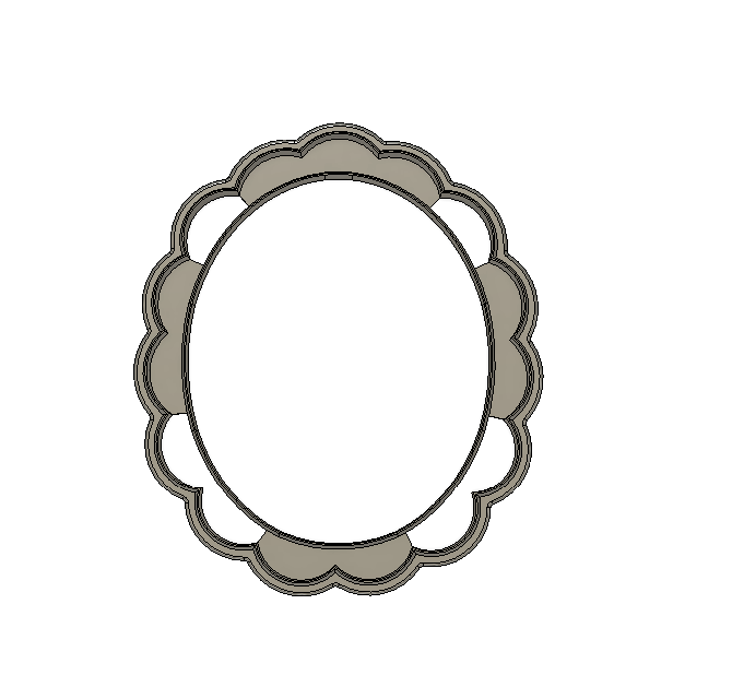 Scalloped Frame Digital STL File