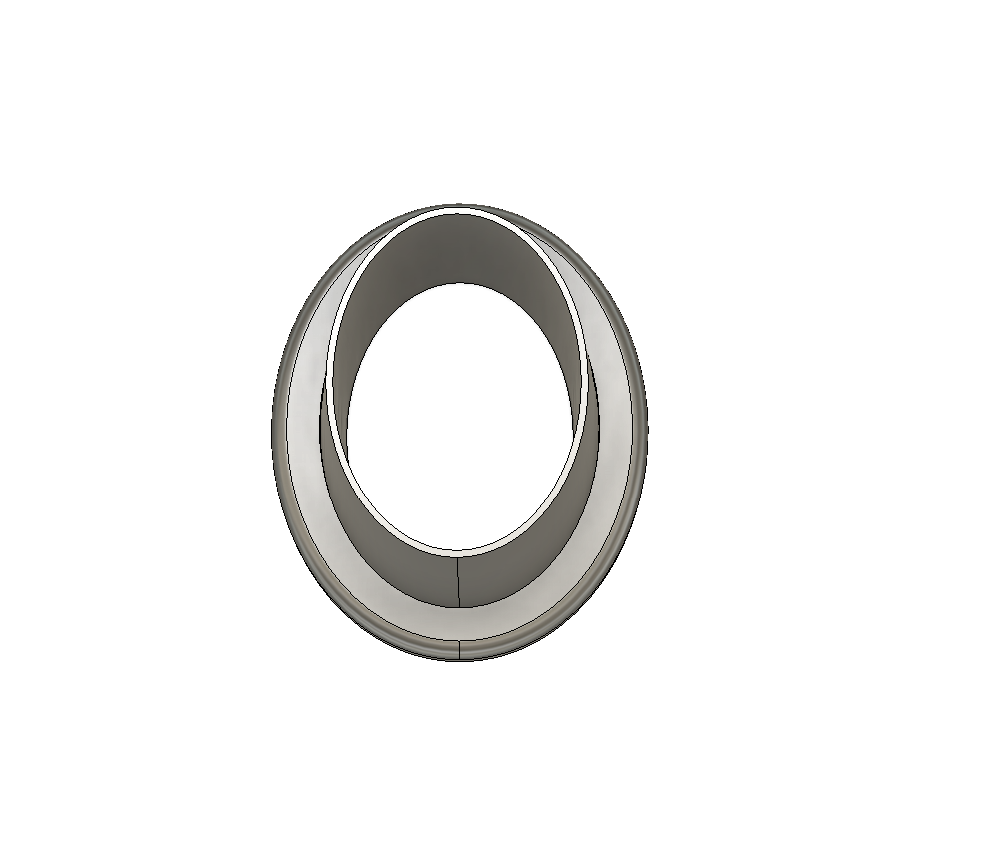 Elegant Oval Charm STL File